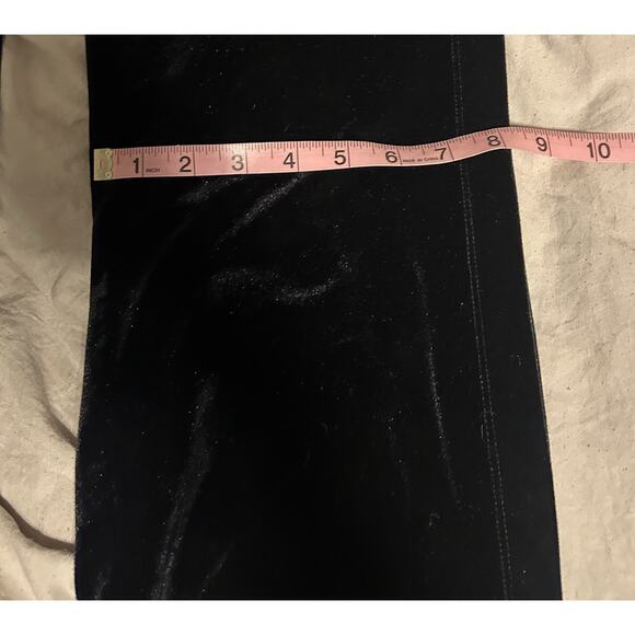 CDC Signature Collection Women's Small BLACK Velvety STRETCH Split Bell Bottoms - Picture 9 of 12